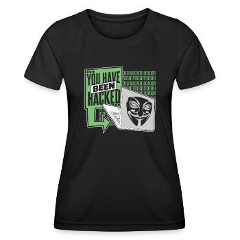 Vous avez été piraté Phishing Sniffer Grey Hat - T-shirt sport Femme - noir - Devant - AI Model Female 172 light (172cm)