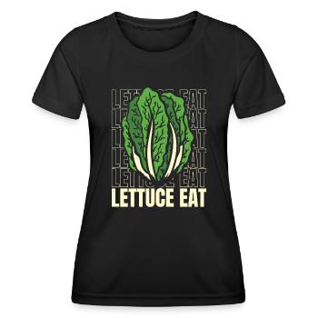 Laitue Mangez végétalien Végétalien Végétarien à base de plantes - T-shirt sport Femme - noir - Devant - AI Model Female 172 light (172cm)