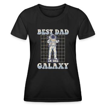 Meilleur papa dans la galaxie Taikonaut Cosmonaute - T-shirt sport Femme - noir - Devant - AI Model Female 172 light (172cm)