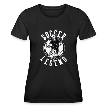 Soccer Legend Fußballspieler Fußballprofi - Frauen Funktions-T-Shirt - Schwarz - Vorne - AI Model Female 172 light (172cm)