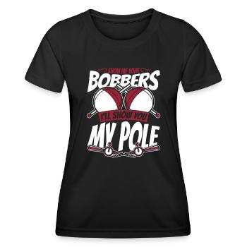 Montrez-moi vos bobbers pêche en haute mer pêcheur à la mouche - T-shirt sport Femme - noir - Devant - AI Model Female 172 light (172cm)