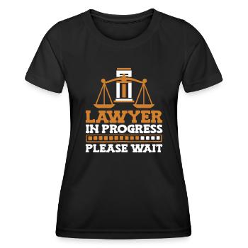 Anwalt in Bearbeitung: Bitte warten Sie den Generalstaatsanwalt - Frauen Funktions-T-Shirt - Schwarz - Vorne - AI Model Female 172 light (172cm)