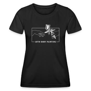 Michelangelo Creation of Adam Automotive Vehicle - Women's Functional T-Shirt - black - Front - AI Model Female 172 light (172cm)