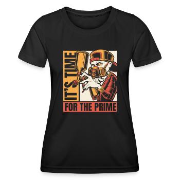 C’est l’heure de la voiture Prime Car Spray Voiture Automobile - T-shirt sport Femme - noir - Devant - AI Model Female 172 light (172cm)