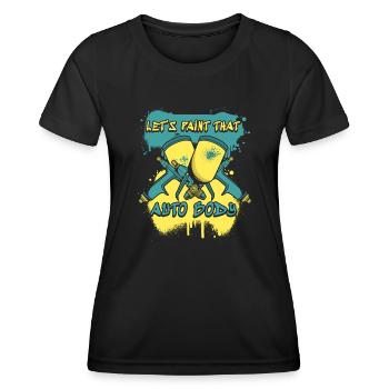 Let's Paint That Auto Body Vehicle Car Spray Car - Women's Functional T-Shirt - black - Front - AI Model Female 172 light (172cm)