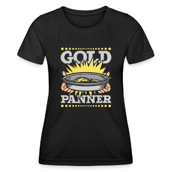 Orpaillage Prospection Placer Exploitation minière Or - T-shirt sport Femme - noir - Devant - AI Model Female 172 light (172cm)