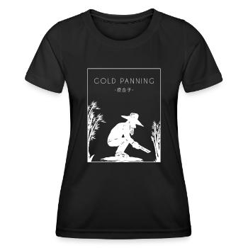 Orpaillage Chinois Hanzi Prospection Mineur Or - T-shirt sport Femme - noir - Devant - AI Model Female 172 light (172cm)