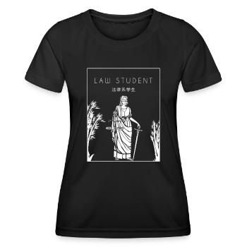 Law Student Chinese Hanzi Law School University - Women's Functional T-Shirt - black - Front - AI Model Female 172 light (172cm)