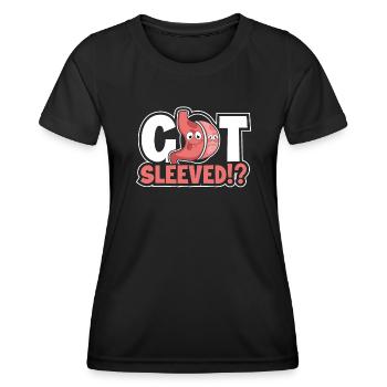 Habe einen bariatrischen Gastroenterologen Magen mit Ärmeln bekommen - Frauen Funktions-T-Shirt - Schwarz - Vorne - AI Model Female 172 light (172cm)