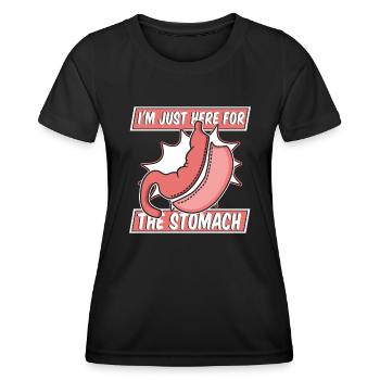 Je suis juste là pour le pontage gastrique de l’estomac - T-shirt sport Femme - noir - Devant - AI Model Female 172 light (172cm)