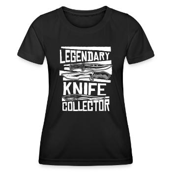 Legendary Butcher Knife Restoration Lover Knife - Women's Functional T-Shirt - black - Front - AI Model Female 172 light (172cm)