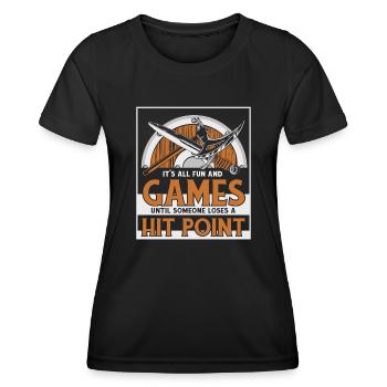 Jusqu’à ce que quelqu’un perde un point de vie Armes de GN - T-shirt sport Femme - noir - Devant - AI Model Female 172 light (172cm)