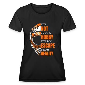 C’est mon évasion de la réalité de la course Supermoto - T-shirt sport Femme - noir - Devant - AI Model Female 172 light (172cm)