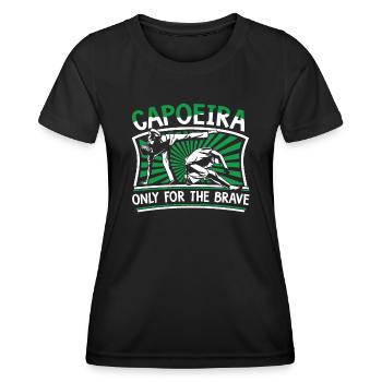 Capoeira uniquement pour les courageux Ginga Capoeirista - T-shirt sport Femme - noir - Devant - AI Model Female 172 light (172cm)