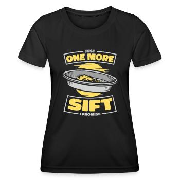 Juste un tamis de plus, je promets Prospecting Miner - T-shirt sport Femme - noir - Devant - AI Model Female 172 light (172cm)