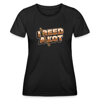 I Reed A Lot Aerophone Fagott Instrument Musik - Frauen Funktions-T-Shirt - Schwarz - Vorne - AI Model Female 172 light (172cm)
