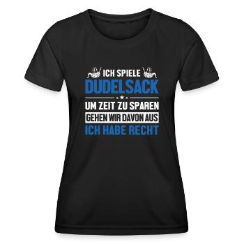 Dudelsackspieler hat immer Recht Blowpipe Player - T-shirt sport Femme - noir - Devant - AI Model Female 172 light (172cm)