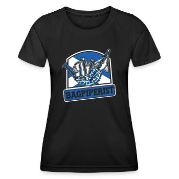 Bagpiperist Leçons de cornemuse Sarbacane Great - T-shirt sport Femme - noir - Devant - AI Model Female 172 light (172cm)