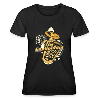 Fear The Euphonium Instrument Euphonist Player - T-shirt sport Femme - noir - Devant - AI Model Female 172 light (172cm)