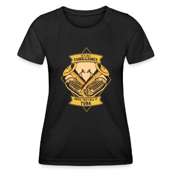 Jusqu’à ce que vous l’appeliez tuba instrument euphoniumiste - T-shirt sport Femme - noir - Devant - AI Model Female 172 light (172cm)
