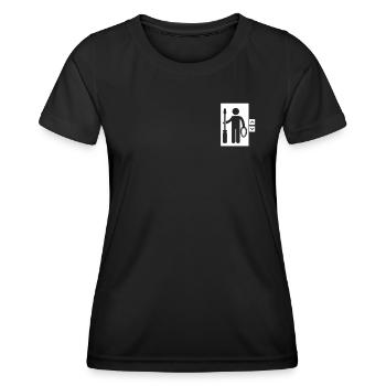 Elevator Logo Emblem Repair Inspector Elevator - Women's Functional T-Shirt - black - Front - AI Model Female 172 light (172cm)