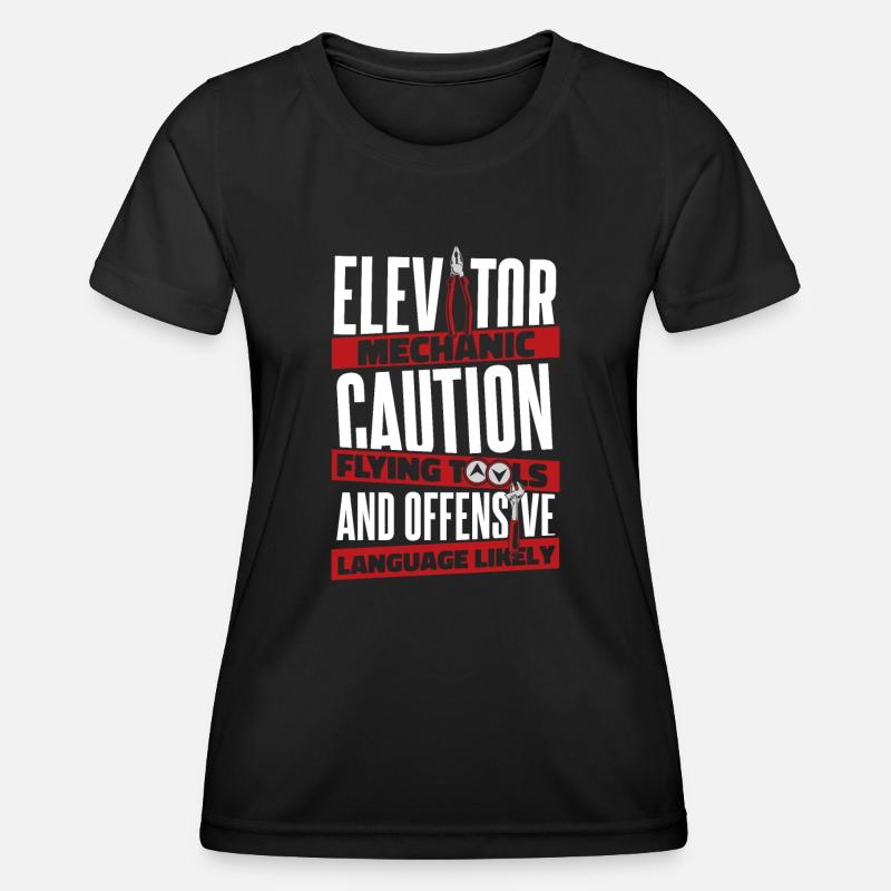 Flying Tools And Offensive Language Likely - Women's Functional T-Shirt - black