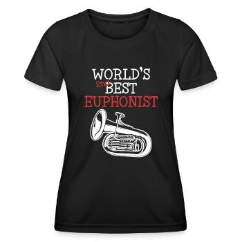 Deuxième meilleur instrument euphoniste au monde - T-shirt sport Femme - noir - Devant - AI Model Female 172 light (172cm)