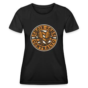 Chœur-Some Contralto Opéra House Ténor Chanteur - T-shirt sport Femme - noir - Devant - AI Model Female 172 light (172cm)