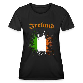 Ireland Irland - Frauen Funktions-T-Shirt - Schwarz - Vorne - AI Model Female 172 light (172cm)
