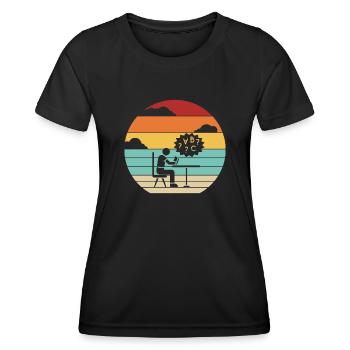Retro-Legasthenie Apraxie Artikulationsstörung - Frauen Funktions-T-Shirt - Schwarz - Vorne - AI Model Female 172 light (172cm)