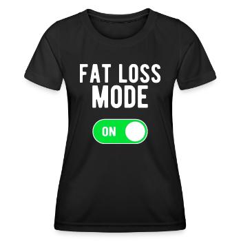 Mode de perte de graisse ON Entraînement de poids de musculation - T-shirt sport Femme - noir - Devant - AI Model Female 172 light (172cm)