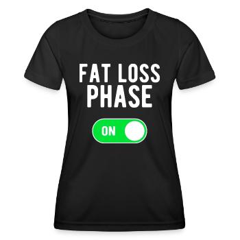 Phase de perte de graisse ON Entraînement de poids de musculation - T-shirt sport Femme - noir - Devant - AI Model Female 172 light (172cm)