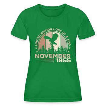 Incomparable since November 1955 69 Anniversary - Women's Functional T-Shirt - kelly green - Front - AI Model Female 172 dark (172cm)