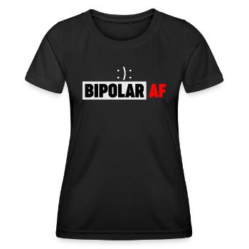 Bipolares Vorhofflimmern Psychische Störung - Frauen Funktions-T-Shirt - Schwarz - Vorne - AI Model Female 172 light (172cm)