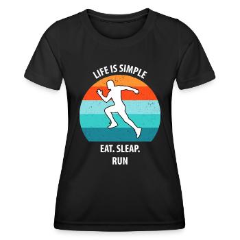 Faire du jogging - T-shirt sport Femme - noir - Devant - AI Model Female 172 light (172cm)