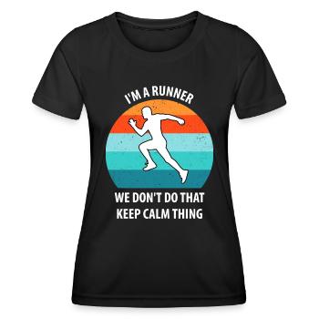 Floorball Unihockey Feldhockey Hallenhockey - Frauen Funktions-T-Shirt - Schwarz - Vorne - AI Model Female 172 light (172cm)