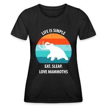 Drôle de mammouth de l’âge de pierre de l’âge de glace Design préhistorique - T-shirt sport Femme - noir - Devant - AI Model Female 172 light (172cm)