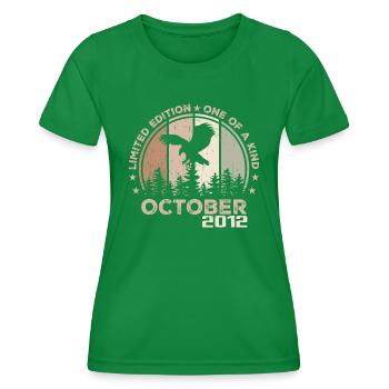 Incomparable depuis octobre 2012 12 Anniversaire - T-shirt sport Femme - vert - Devant - AI Model Female 172 dark (172cm)