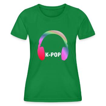 Kpop Merch Koreanische Popmusik K-Pop Style - Frauen Funktions-T-Shirt - Kelly Green - Vorne - AI Model Female 172 dark (172cm)