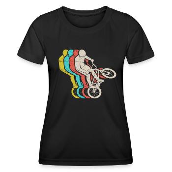 BMX Rider Bike Kids Boys Bike BMX - Women's Functional T-Shirt - black - Front - AI Model Female 172 light (172cm)