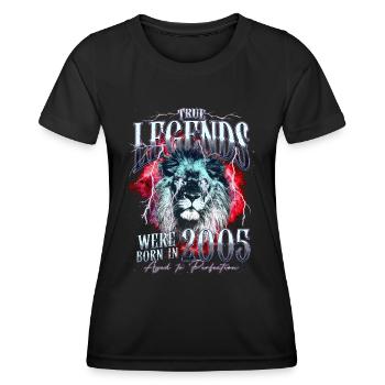 Legenden wurden 2005 geboren - Frauen Funktions-T-Shirt - Schwarz - Vorne - AI Model Female 172 light (172cm)