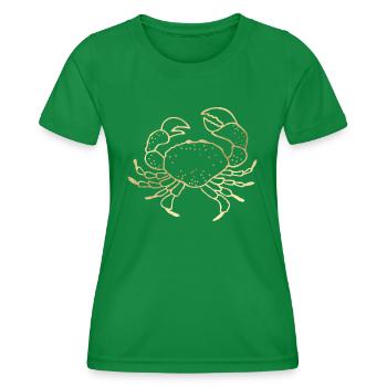 Crab - Women's Functional T-Shirt - kelly green - Front - AI Model Female 172 dark (172cm)