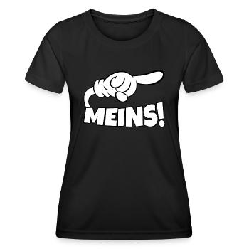 Meins! Partnerschaft und Beziehung lustiger Spruch - Frauen Funktions-T-Shirt - Schwarz - Vorne - AI Model Female 172 light (172cm)