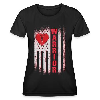 Operation am offenen Herzen Krieger Kämpfer - Frauen Funktions-T-Shirt - Schwarz - Vorne - AI Model Female 172 light (172cm)