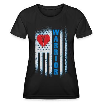 Operation am offenen Herzen Krieger Warrior - Frauen Funktions-T-Shirt - Schwarz - Vorne - AI Model Female 172 light (172cm)