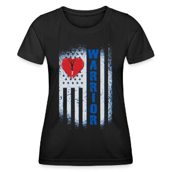 Operation am offenen Herzen Krieger Warrior - Frauen Funktions-T-Shirt - Schwarz - Vorne - AI Model Female 172 light (172cm)