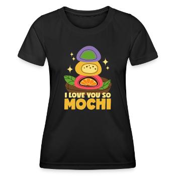 Mochi Amour - T-shirt sport Femme - noir - Devant - AI Model Female 172 light (172cm)