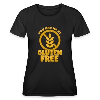 Glutenfrei - Frauen Funktions-T-Shirt - Schwarz - Vorne - AI Model Female 172 light (172cm)