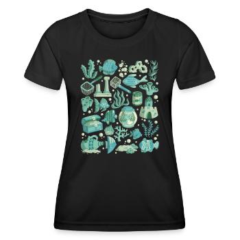 Aquarium - Women's Functional T-Shirt - black - Front - AI Model Female 172 light (172cm)