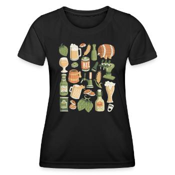 Bier - Frauen Funktions-T-Shirt - Schwarz - Vorne - AI Model Female 172 light (172cm)